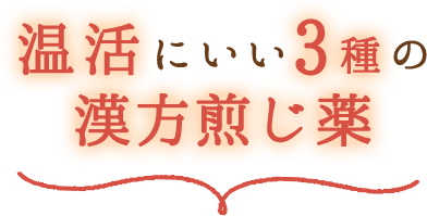 温活にいい3種の漢方煎じ薬