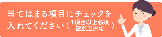 当てはまる項目にチェックを入れてください ( 複数選択可 )